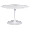 Homeroots 30 x 47 x 47 in. Phoenix Dining Table, White 394617